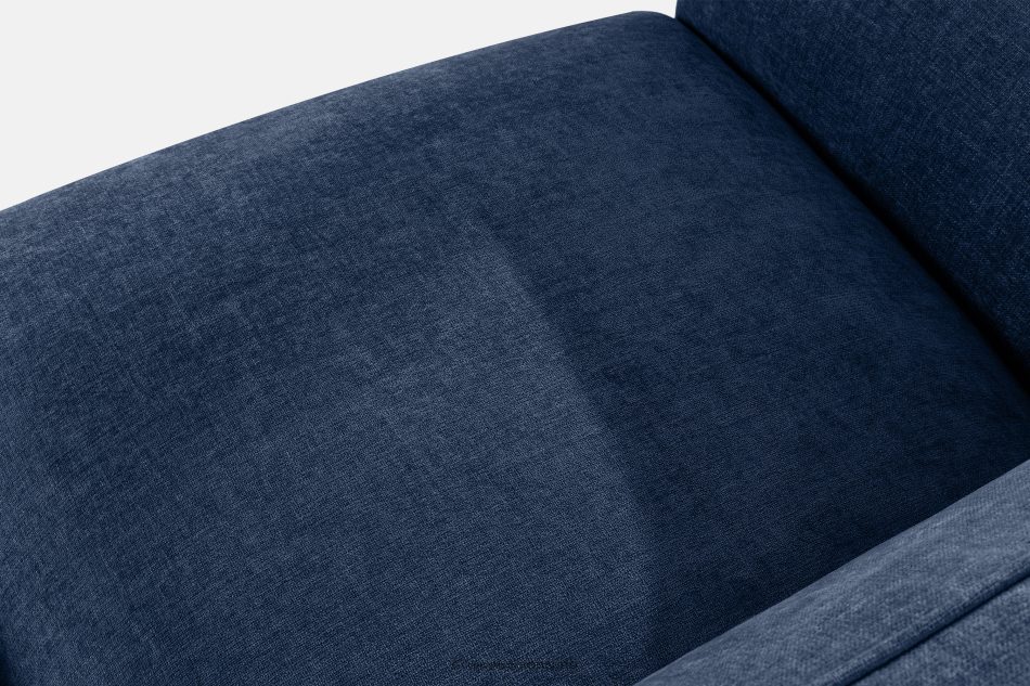 FUBBO Weiches Ecksofa aus einem geflochtenen Gewebestoff rechts marineblau marineblau - Foto 4