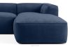 FUBBO Weiches Ecksofa aus einem geflochtenen Gewebestoff rechts marineblau marineblau - Foto 8