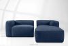 FUBBO Weiches Ecksofa aus einem geflochtenen Gewebestoff rechts marineblau marineblau - Foto 11