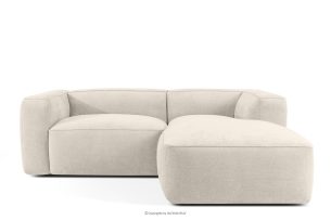 FUBBO, https://konsimo.de/kollektion/fubbo/ Weiches Ecksofa aus einem geflochtenen Gewebestoff rechts ecru ecru - Foto