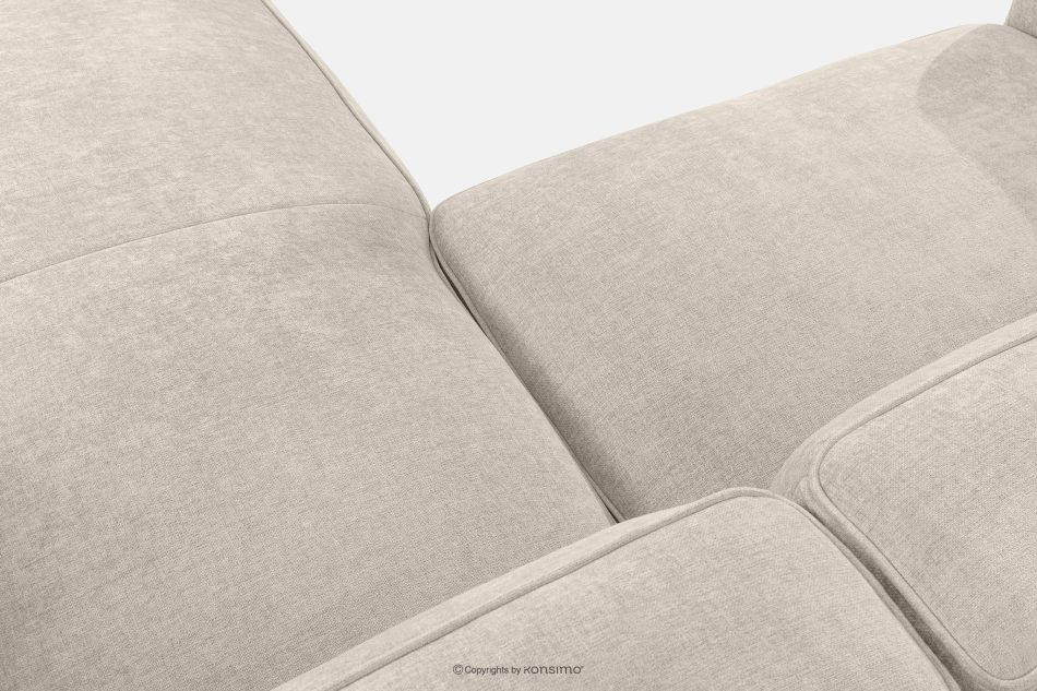 FUBBO Weiches Ecksofa aus einem geflochtenen Gewebestoff rechts ecru ecru - Foto 5