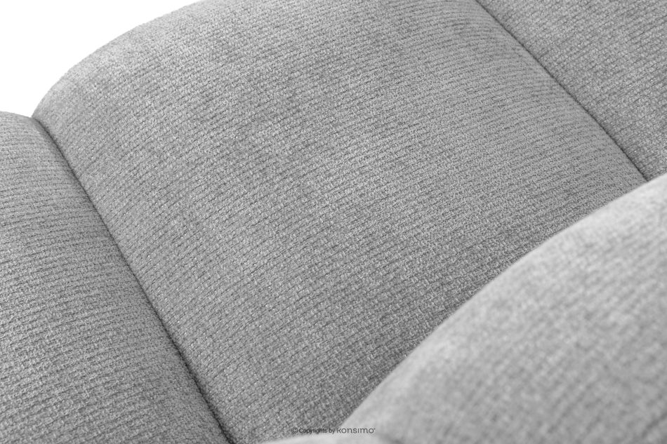 BRESCO Gepolsterte Esszimmerbank 120 cm hellgrauer Chenille-Stoff hellgrau - Foto 5