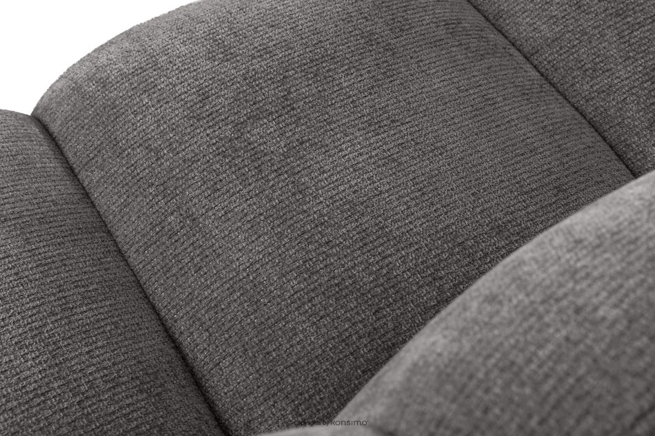 BRESCO Gepolsterte Esszimmerbank 120 cm dunkelgrauer Chenille-Stoff dunkelgrau - Foto 5