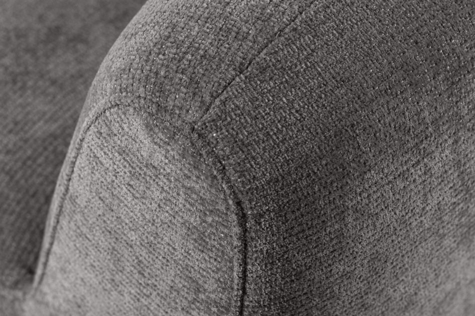 BRESCO Gepolsterte Esszimmerbank 120 cm dunkelgrauer Chenille-Stoff dunkelgrau - Foto 7