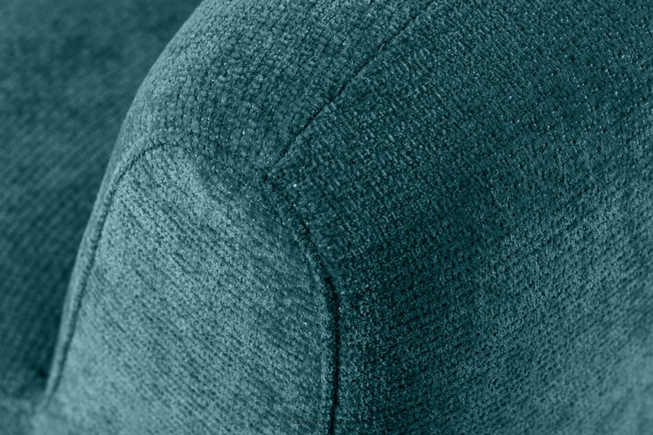 BRESCO Gepolsterte Esszimmerbank 120 cm marineblauer Chenille-Stoff meerblau - Foto 7