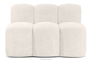 BRESCO, https://konsimo.de/kollektion/bresco/ Gepolsterte Esszimmerbank 120 cm cremefarbener Chenille-Stoff cremefarben - Foto