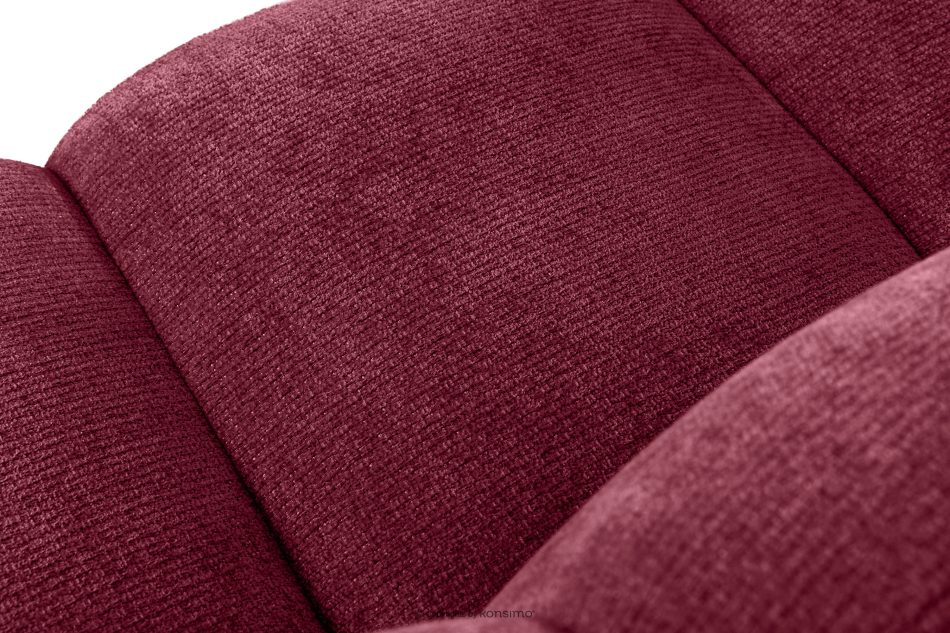 BRESCO Gepolsterte Esszimmerbank 120 cm burgunderroter Chenille-Stoff bordeauxrot - Foto 5