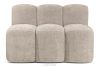 BRESCO Gepolsterte Esszimmerbank 120 cm beiger Chenille-Stoff beige - Foto 1
