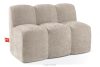 BRESCO Gepolsterte Esszimmerbank 120 cm beiger Chenille-Stoff beige - Foto 3