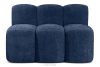 BRESCO Gepolsterte Esszimmerbank 120 cm dunkelblauer Chenille-Stoff marineblau - Foto 1