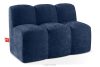 BRESCO Gepolsterte Esszimmerbank 120 cm dunkelblauer Chenille-Stoff marineblau - Foto 3