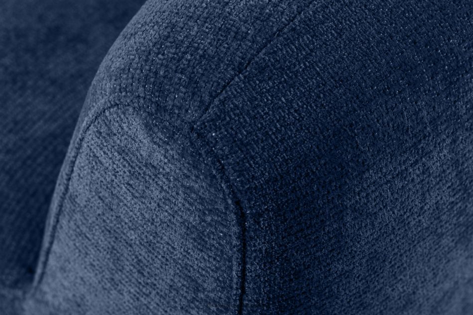 BRESCO Gepolsterte Esszimmerbank 120 cm dunkelblauer Chenille-Stoff marineblau - Foto 7