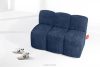 BRESCO Gepolsterte Esszimmerbank 120 cm dunkelblauer Chenille-Stoff marineblau - Foto 9