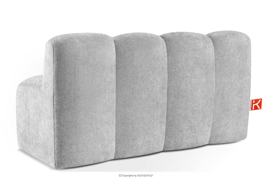 BRESCO Gepolsterte Esszimmerbank 160 cm hellgrauer Chenille-Stoff hellgrau - Foto 3