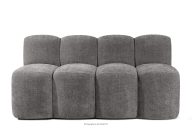 Gepolsterte Esszimmerbank 160 cm dunkelgrauer Chenille-Stoff