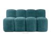BRESCO Gepolsterte Esszimmerbank 160 cm marineblauer Chenille-Stoff meerblau - Foto 1