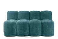 Gepolsterte Esszimmerbank 160 cm marineblauer Chenille-Stoff