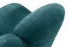 BRESCO Gepolsterte Esszimmerbank 160 cm marineblauer Chenille-Stoff meerblau - Foto 7