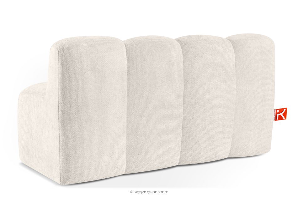 BRESCO Gepolsterte Esszimmerbank 160 cm cremefarbener Chenille-Stoff cremefarben - Foto 3