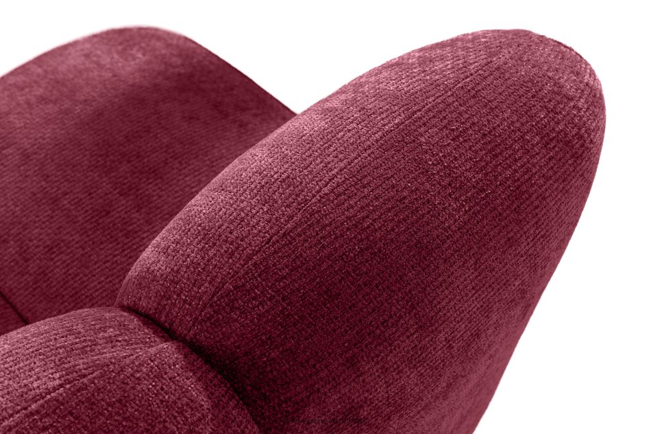 BRESCO Gepolsterte Esszimmerbank 160 cm burgunderroter Chenille-Stoff bordeauxrot - Foto 6