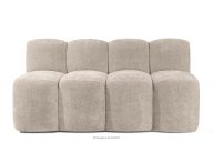 Gepolsterte Esszimmerbank 160 cm beiger Chenille-Stoff