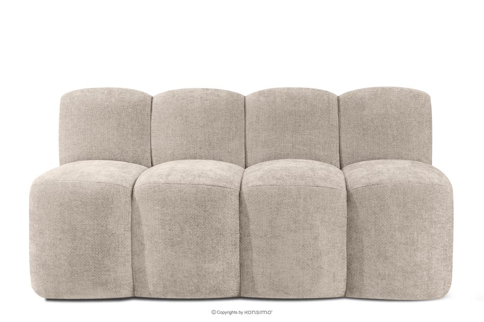 BRESCO Gepolsterte Esszimmerbank 160 cm beiger Chenille-Stoff beige - Foto 0