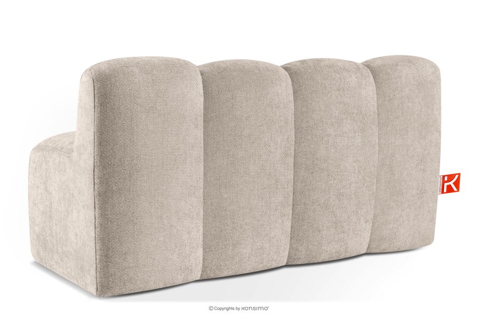 BRESCO Gepolsterte Esszimmerbank 160 cm beiger Chenille-Stoff beige - Foto 3