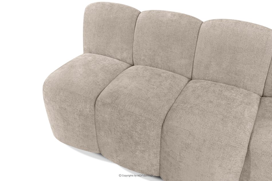 BRESCO Gepolsterte Esszimmerbank 160 cm beiger Chenille-Stoff beige - Foto 4
