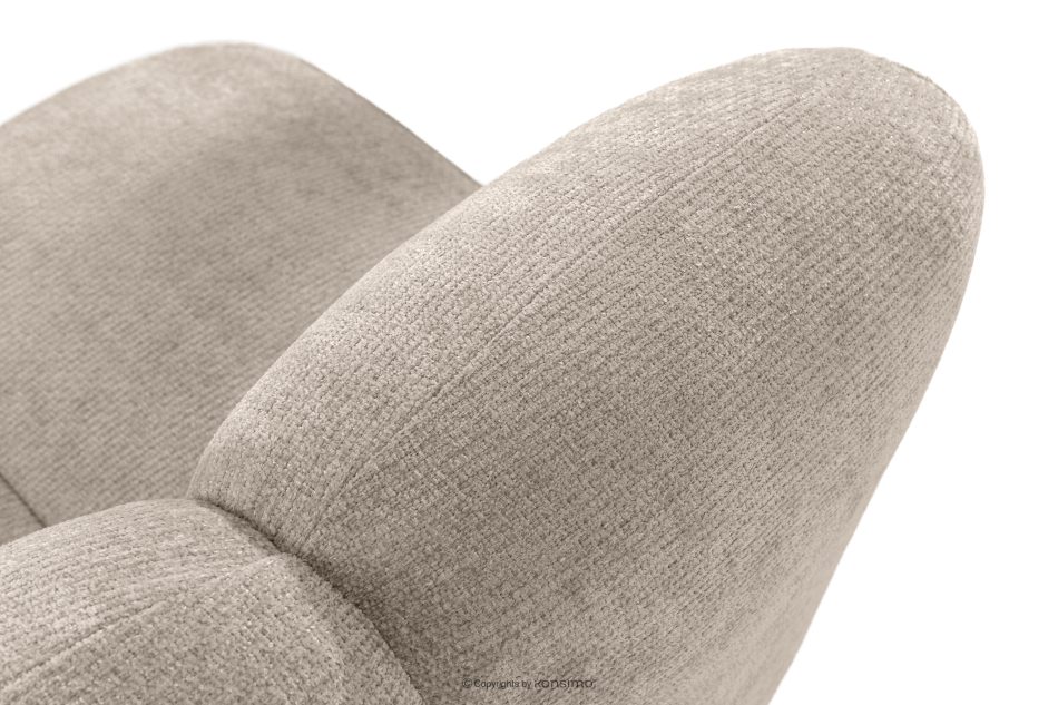 BRESCO Gepolsterte Esszimmerbank 160 cm beiger Chenille-Stoff beige - Foto 6