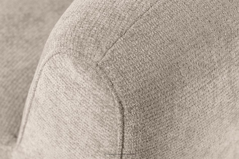 BRESCO Gepolsterte Esszimmerbank 160 cm beiger Chenille-Stoff beige - Foto 7