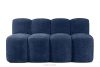 BRESCO Gepolsterte Esszimmerbank 160 cm dunkelblauer Chenille-Stoff marineblau - Foto 1