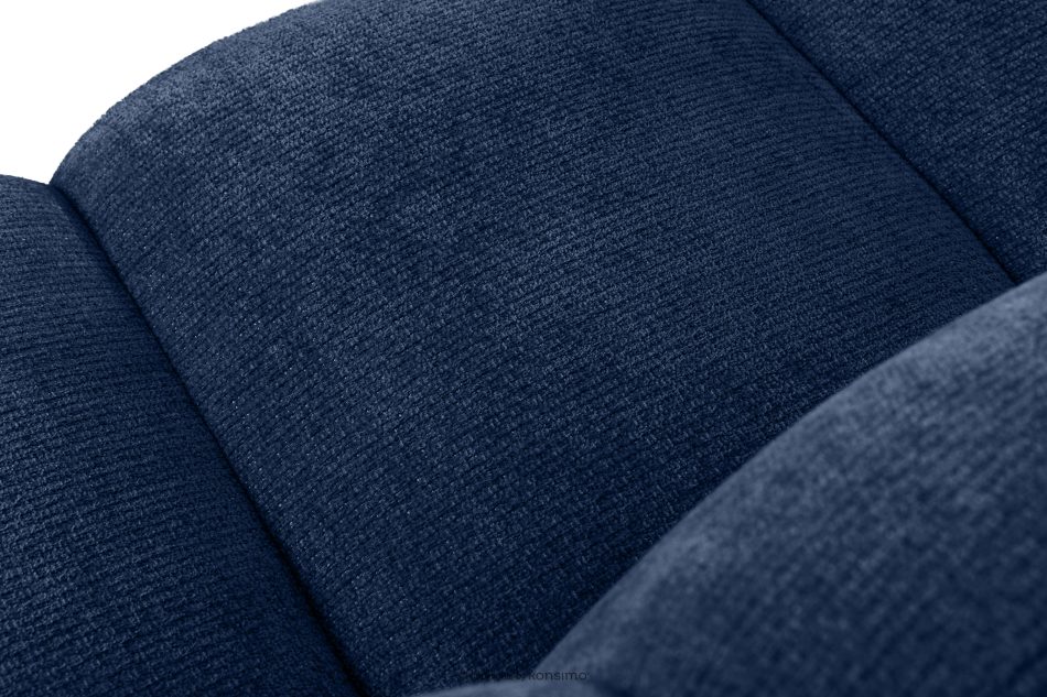 BRESCO Gepolsterte Esszimmerbank 160 cm dunkelblauer Chenille-Stoff marineblau - Foto 5
