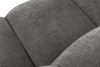BRESCO Gepolsterte Bank mit Rückenlehne 200 cm dunkelgrauer Chenille-Stoff dunkelgrau - Foto 6
