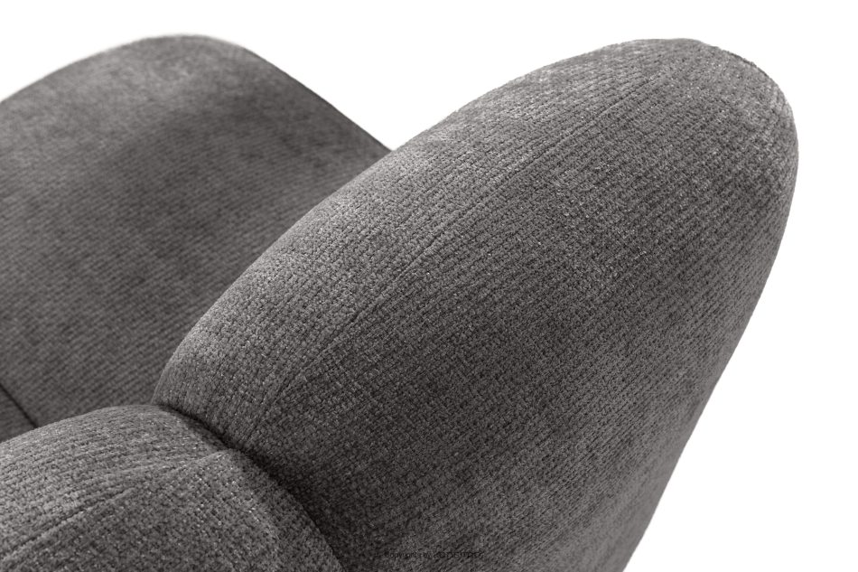 BRESCO Gepolsterte Bank mit Rückenlehne 200 cm dunkelgrauer Chenille-Stoff dunkelgrau - Foto 6