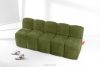BRESCO Gepolsterte Bank mit Rückenlehne 200 cm olivgrüner Chenille-Stoff olivgrün - Foto 9