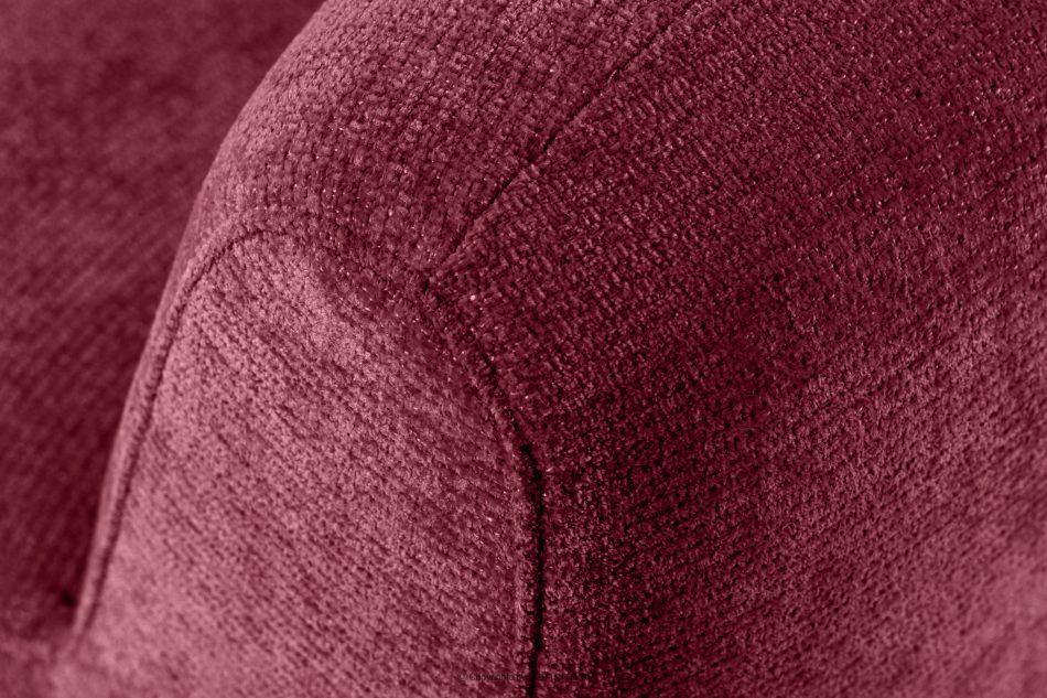 BRESCO Gepolsterte Bank mit Rückenlehne 200 cm burgunderroter Chenille-Stoff bordeauxrot - Foto 7