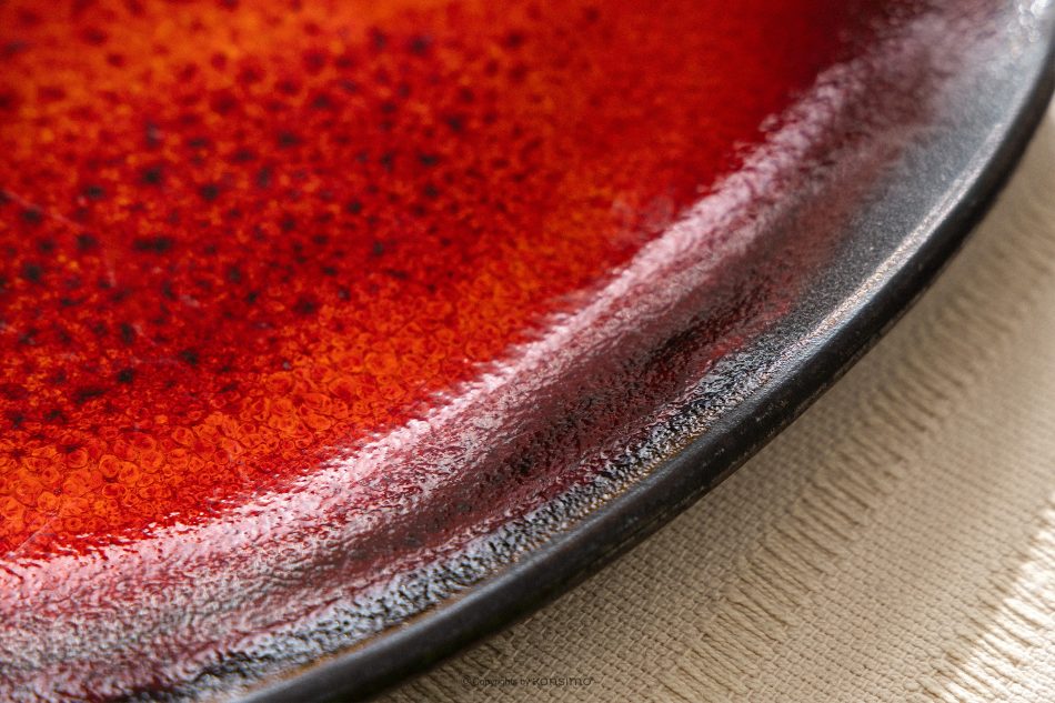 PRIMA Handglasierter Dessertteller rot rot - Foto 11