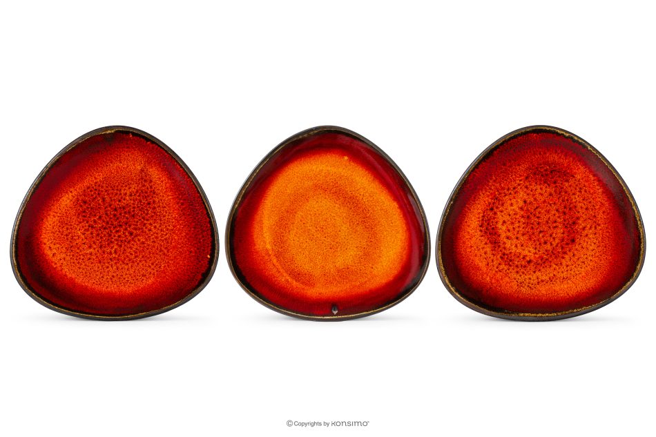 PRIMA Handglasierter Frühstücksteller rot rot - Foto 5