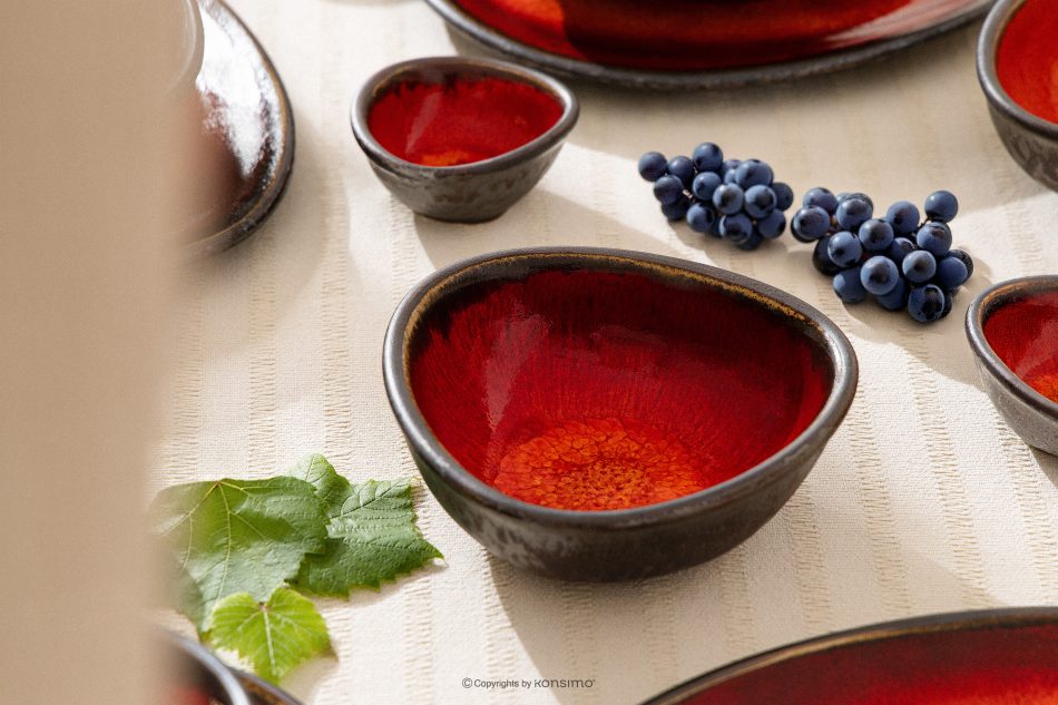 PRIMA Handglasierte Schale rot rot - Foto 1