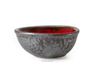 Handglasierte Salatschüssel rot