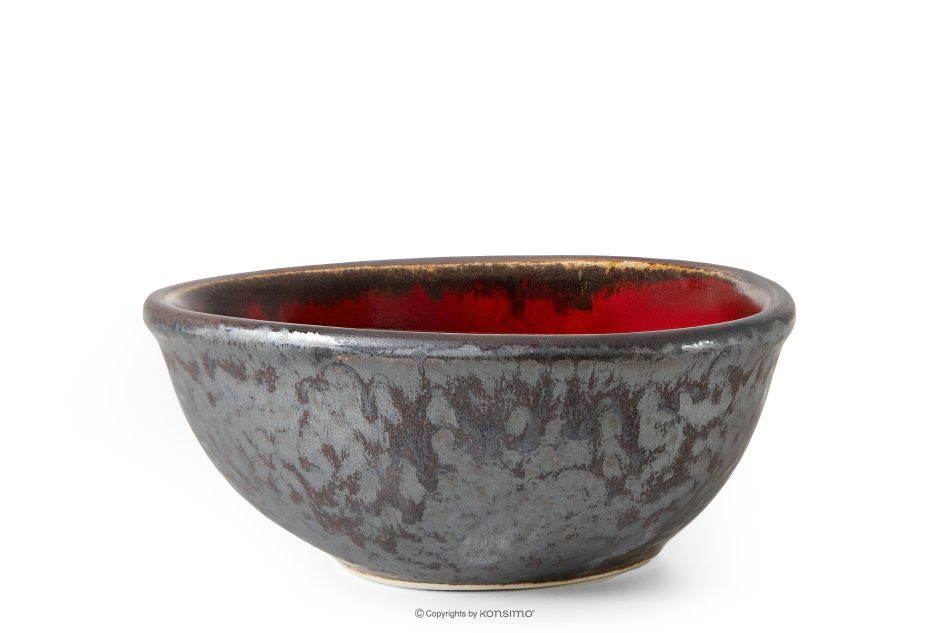 PRIMA Handglasierte Salatschüssel rot rot - Foto 0