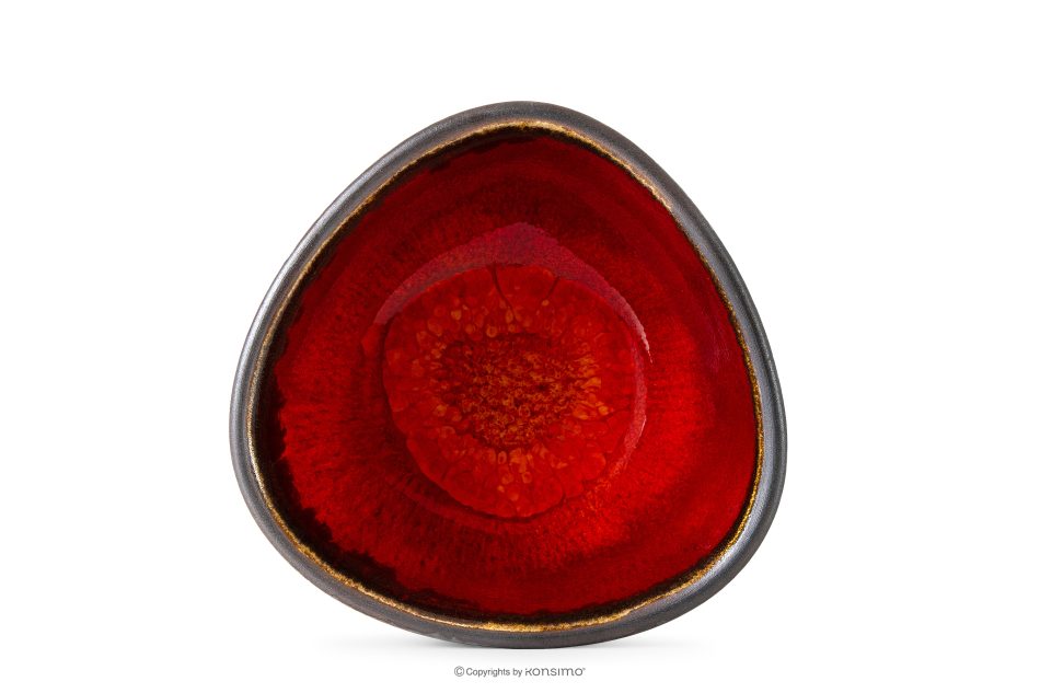 PRIMA Handglasierte Salatschüssel rot rot - Foto 4