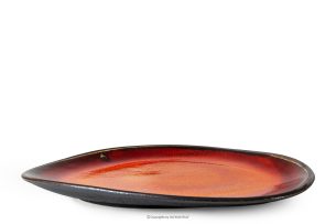 PRIMA, https://konsimo.de/kollektion/prima/ Flacher Servierteller handglasiert rot rot - Foto