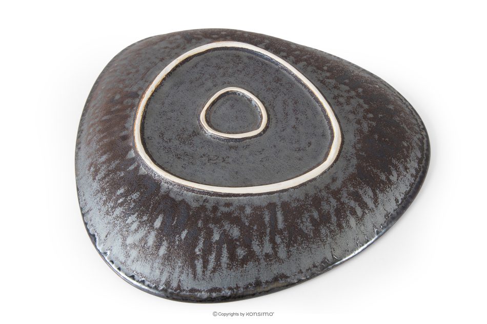 PRIMA Handglasierte tiefe Servierplatte rot rot - Foto 3