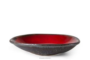 PRIMA, https://konsimo.de/kollektion/prima/ Handglasierte tiefe Servierplatte rot rot - Foto