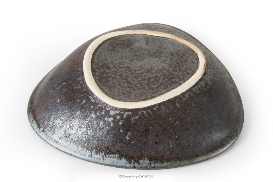 PRIMA Handglasierte tiefe Servierplatte rot rot - Foto 3