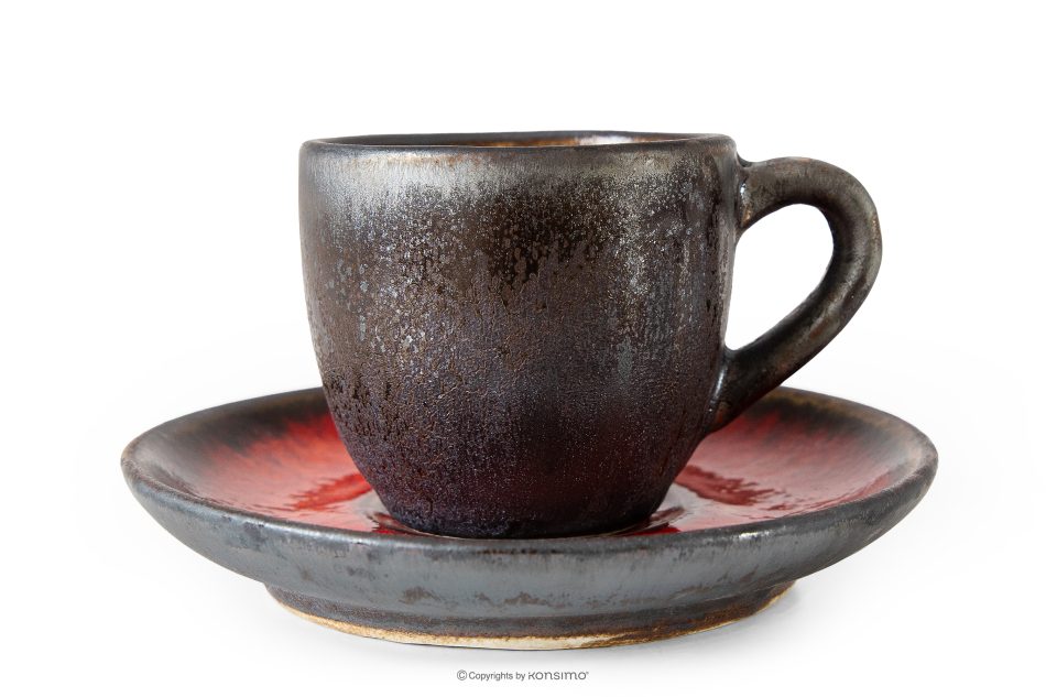 PRIMA Espressotasse handglasiert rot rot - Foto 4