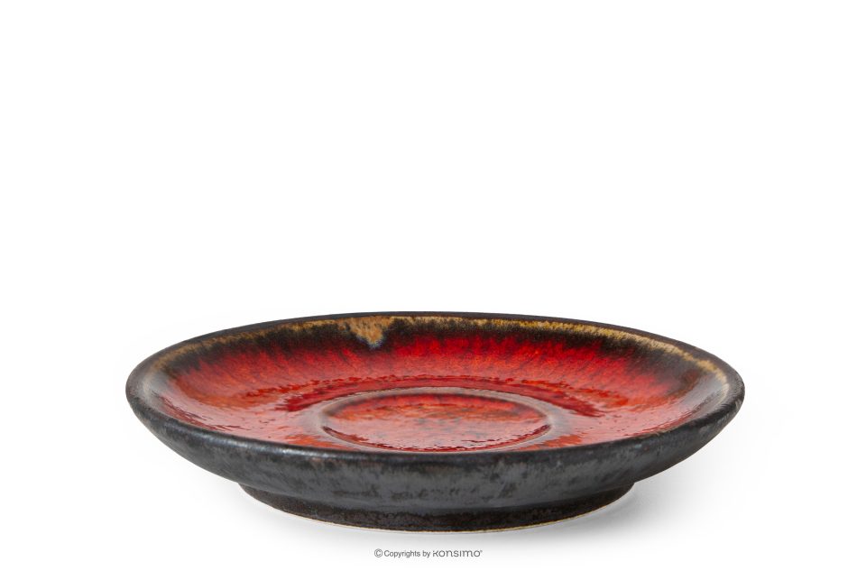 PRIMA Espressotasse Untertasse handglasiert rot rot - Foto 0