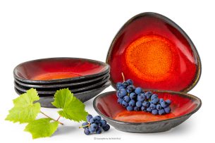 PRIMA, https://konsimo.de/kollektion/prima/ Handglasierter Keramik-Tiefteller 6 Stück rot rot - Foto