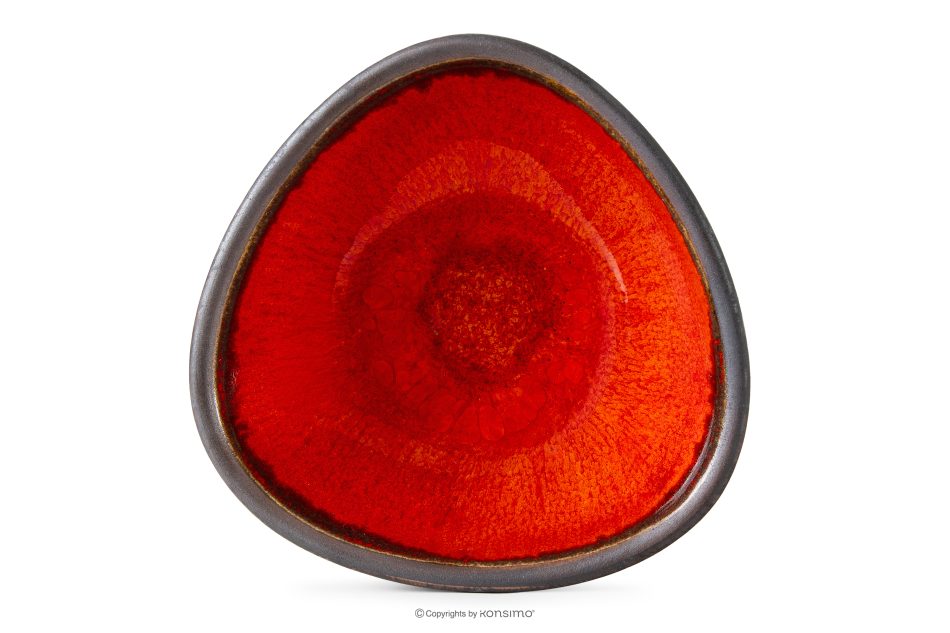 PRIMA Handglasierte Keramikschale 6 Stück rot rot - Foto 5